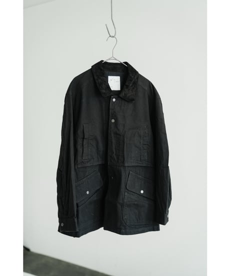 ANCELLM AGING DENIM HALF JACKET