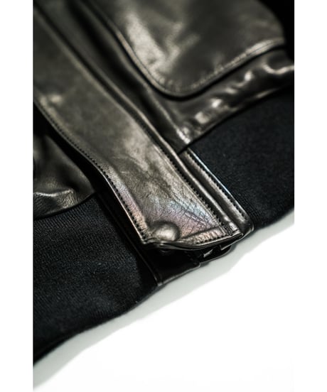 ULTERIOR CALF LEATHER FLIGHT JKT