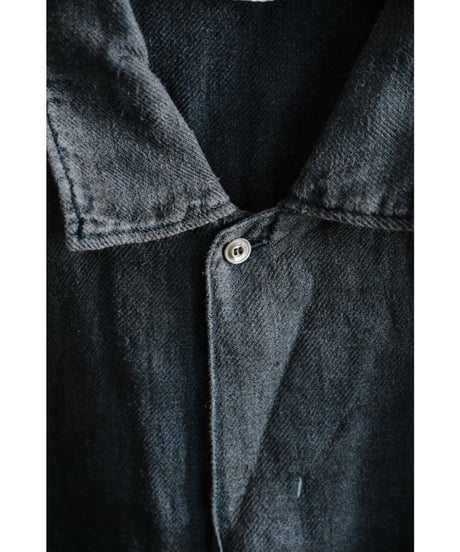 ANCELLM AGING LINEN CROSS - LINE SHIRT