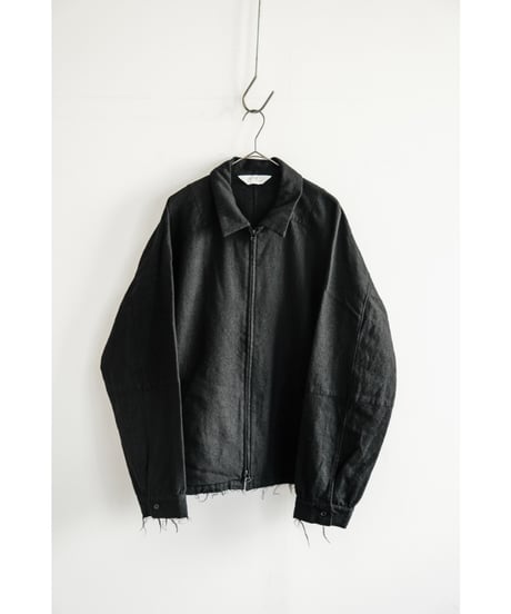 ANCELLM SHRINK WOOL ZIP-UP SHIRT JACKET