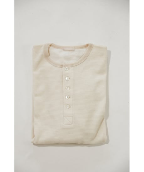 ULTERIOR W/C HONEYCOMB HENLEY - NECK TOP