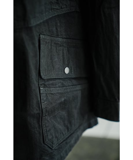 ANCELLM AGING DENIM HALF JACKET