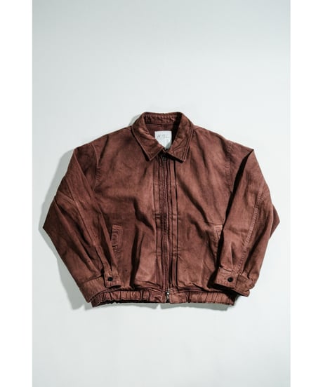ANCELLM AGING DENIM TUCK JACKET