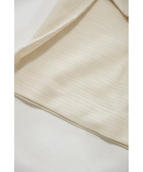 ULTERIOR W/C HONEYCOMB HENLEY - NECK TOP