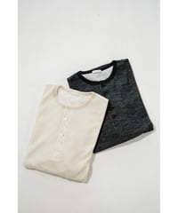 ULTERIOR W/C HONEYCOMB HENLEY - NECK TOP