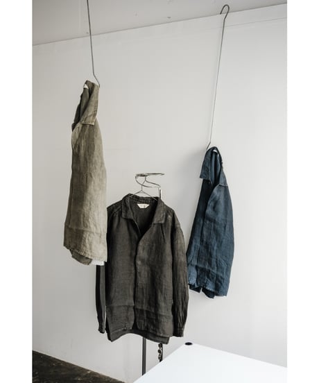 ANCELLM AGING LINEN CROSS - LINE SHIRT