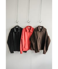ANCELLM SHRINK WOOL ZIP-UP SHIRT JACKET