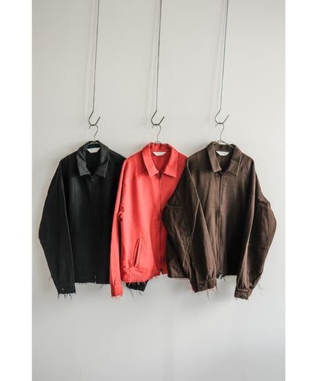 ANCELLM SHRINK WOOL ZIP-UP SHIRT JACKET