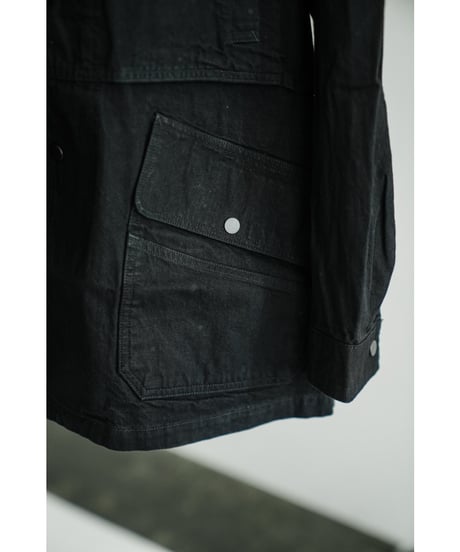 ANCELLM AGING DENIM HALF JACKET