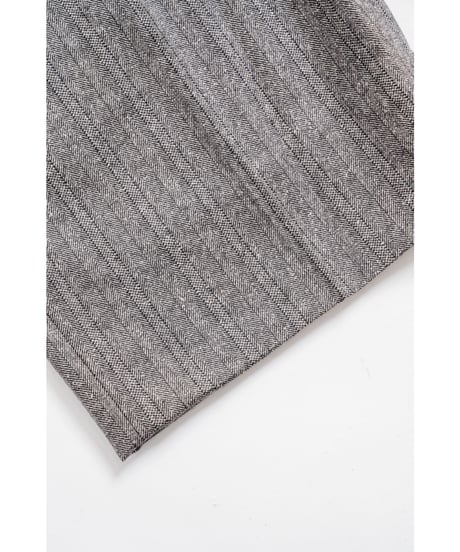 ULTERIOR W/S HERRINGBONE STRIPE TUCKED TROUSERS