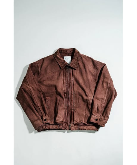 ANCELLM AGING DENIM TUCK JACKET