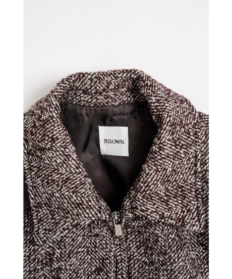 BISOWN LOOP TWEED SEAM POCKET BLOUSON