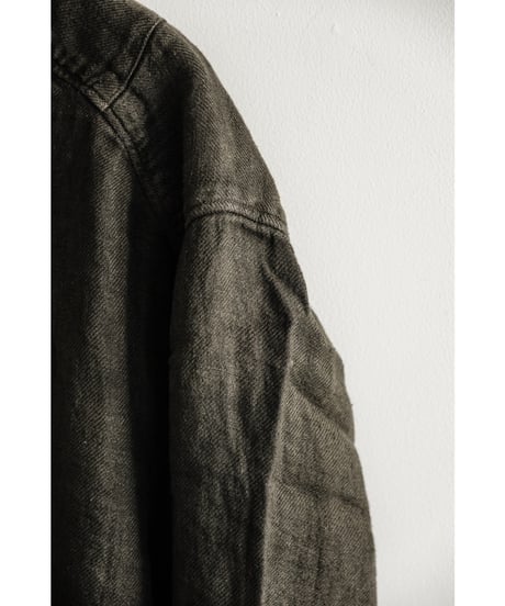 ANCELLM AGING LINEN CROSS - LINE SHIRT