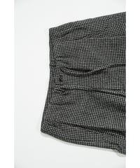 ULTERIOR WOOL SILK CHECK DRAWSTRING PANTS