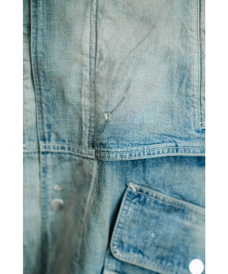 ANCELLM AGING DENIM HALF JACKET