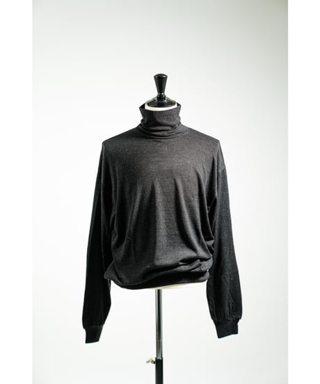 ULTERIOR SUPER FINE WOOL COTTON TURTLE-NECK TOP