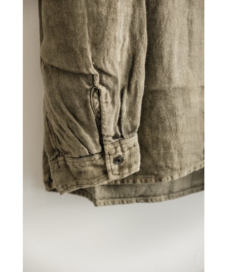 ANCELLM AGING LINEN CROSS - LINE SHIRT