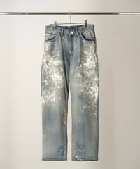 ANCELLM 08 PAINTED MIDDLE STRAIGHT  5P DENIM PANTS