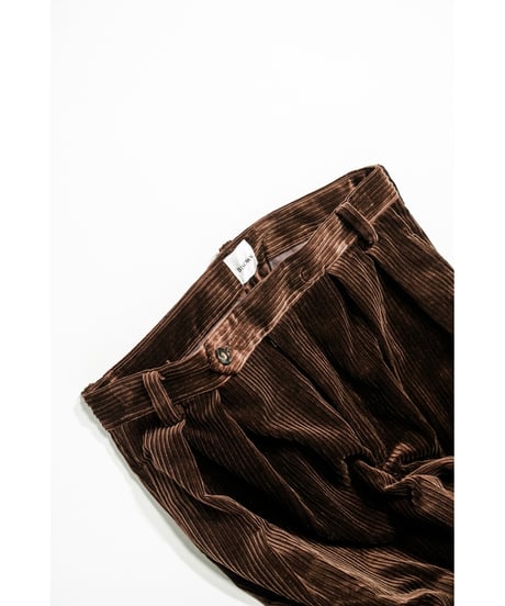 BISOWN MIXET WALE CORDUROY 2TUCK TROUSERS