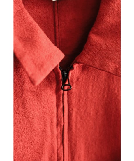 ANCELLM SHRINK WOOL ZIP-UP SHIRT JACKET
