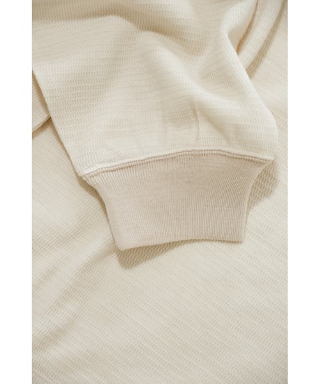 ULTERIOR W/C HONEYCOMB HENLEY - NECK TOP