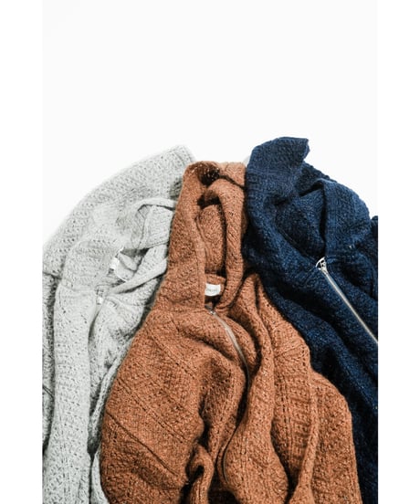 ENCOMING KNITTED MOHAIR HOODIE