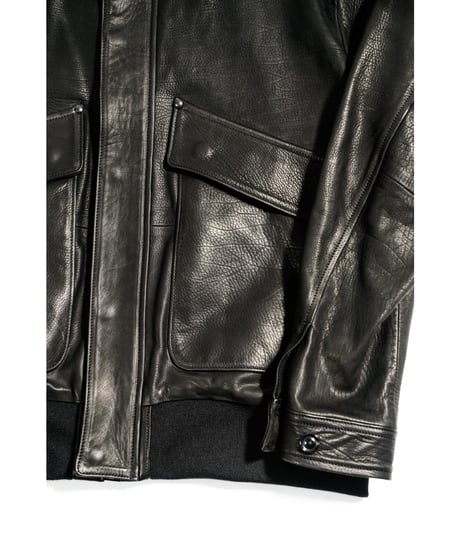 ULTERIOR CALF LEATHER FLIGHT JKT