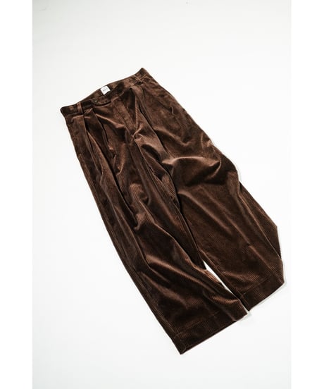BISOWN MIXET WALE CORDUROY 2TUCK TROUSERS