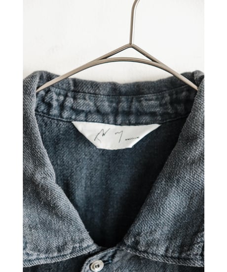 ANCELLM AGING LINEN CROSS - LINE SHIRT