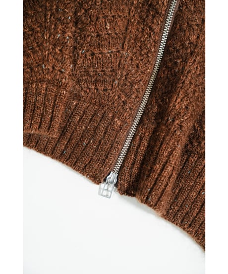 ENCOMING KNITTED MOHAIR HOODIE