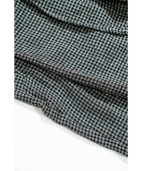 ULTERIOR WOOL SILK CHECK DRAWSTRING PANTS