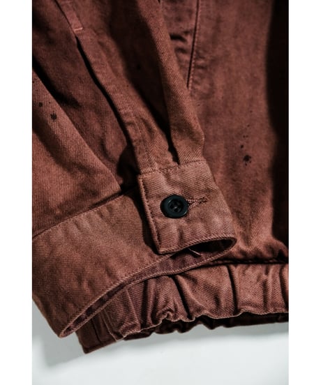 ANCELLM AGING DENIM TUCK JACKET