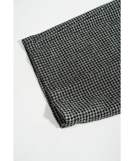 ULTERIOR WOOL SILK CHECK DRAWSTRING PANTS