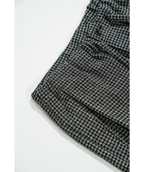 ULTERIOR WOOL SILK CHECK DRAWSTRING PANTS