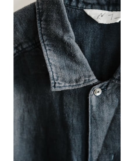 ANCELLM AGING LINEN CROSS - LINE SHIRT