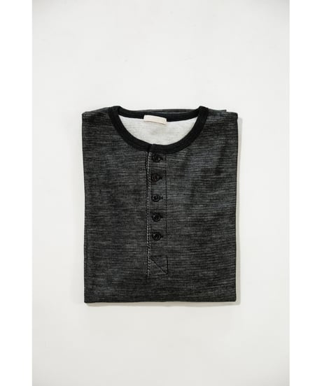 ULTERIOR W/C HONEYCOMB HENLEY - NECK TOP
