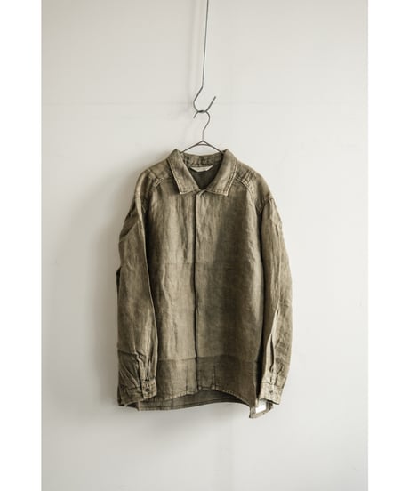 ANCELLM AGING LINEN CROSS - LINE SHIRT