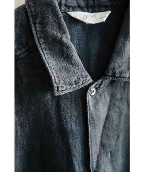 ANCELLM AGING LINEN CROSS - LINE SHIRT