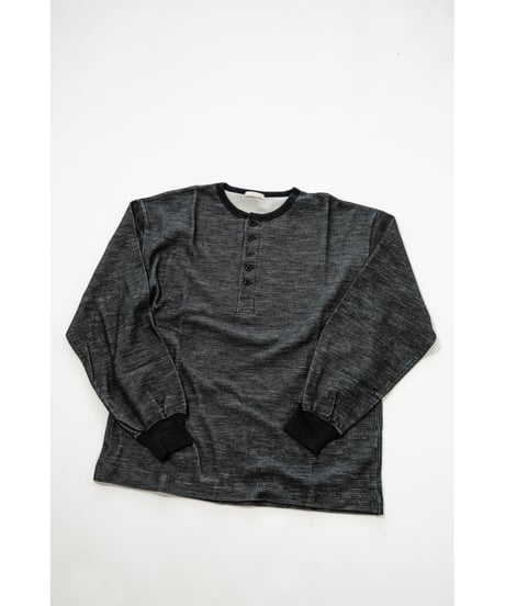 ULTERIOR W/C HONEYCOMB HENLEY - NECK TOP