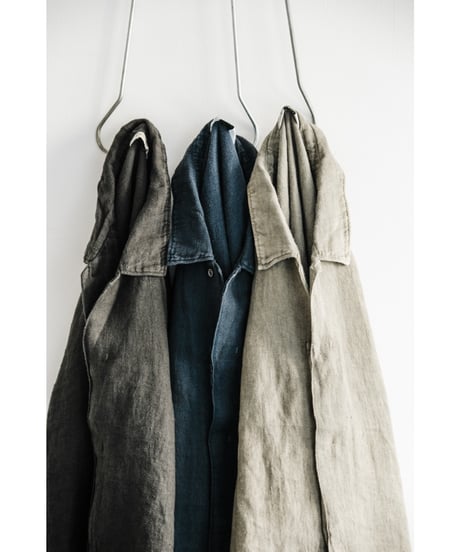 ANCELLM AGING LINEN CROSS - LINE SHIRT