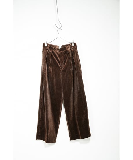 BISOWN MIXET WALE CORDUROY 2TUCK TROUSERS