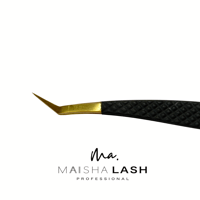 MAISHA    L Slant Tweezer BLACK GOLD  LS-B