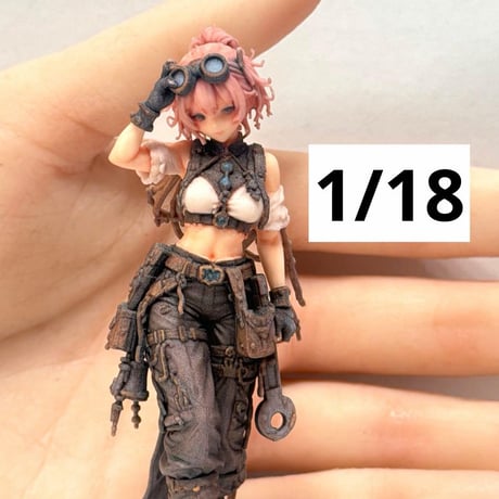 1/18 フィギュア　異世界の女の子　工具屋　スチームパンク　ミニチュアイメージ　リアルフィギュア