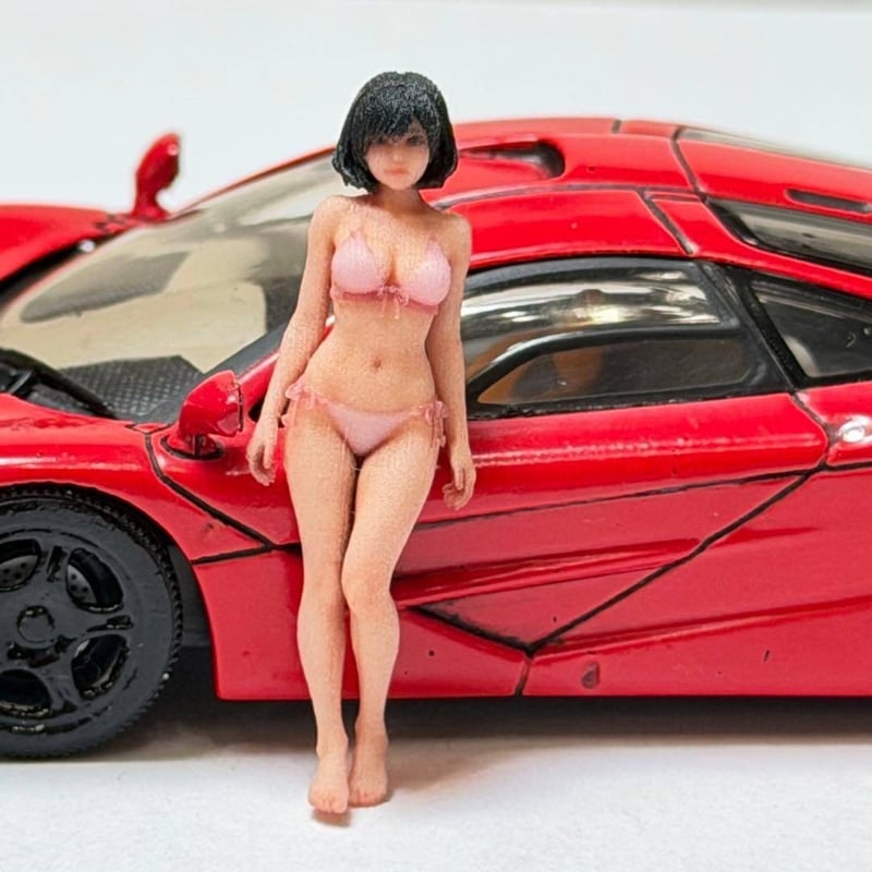 1/43 8005-01 フィギュア 水着 完成品 ミニカーに 1/64より大
