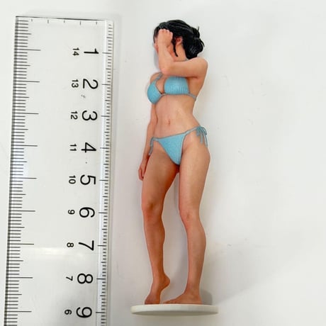1/18 台付　フィギュア　5435-B 水着　水色　完成品　リアルフィギュア　塗装済み完成品