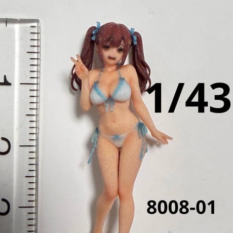 1/43 8008-01 水着　フィギュア　ミニカーに　リアルフィギュア　完成品　ミニチュアイメージ　リアルフィギュア