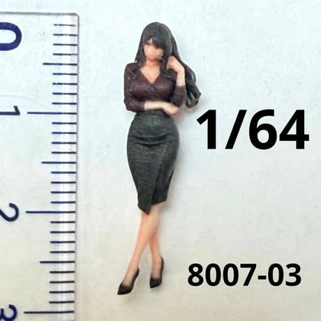 1/64 8007-03 フィギュア　ミニカーに　トミカに　ミニチュア　完成品　ミニチュアイメージ　リアルフィギュア