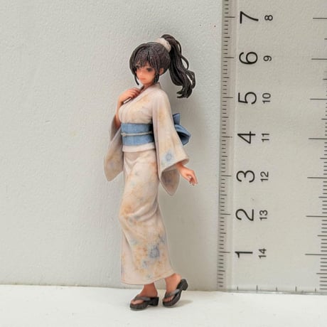 1/24 8001-02 フィギュア　完成品　リアルフィギュア　ミニカーに　ジオラマに　ミニチュアイメージ　着物　浴衣
