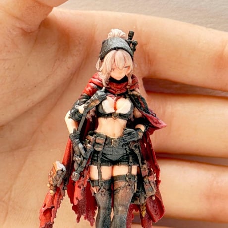 フィギュア 1/24 異世界の女の子 赤マント ミニチュア 完成品 ミニチュアイメージ　リアルフィギュア