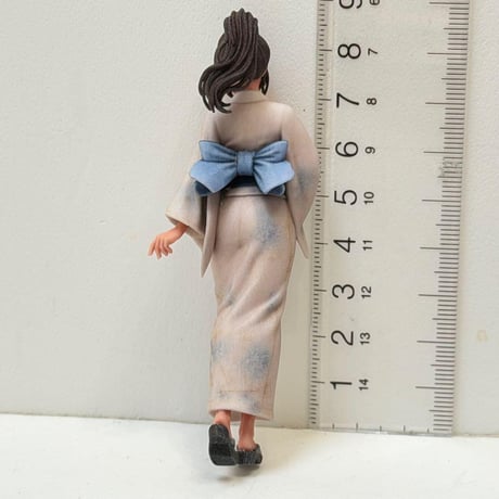 1/24 8001-02 フィギュア　完成品　リアルフィギュア　ミニカーに　ジオラマに　ミニチュアイメージ　着物　浴衣